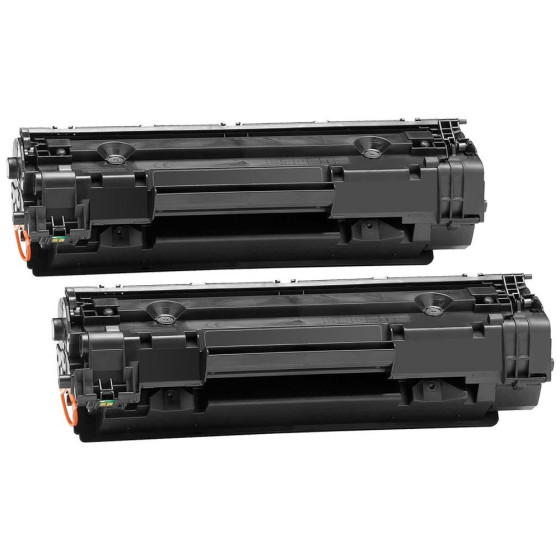 HP CB436 - LOT de 2 toners génériques équivalents au modèle HP CB436 noir