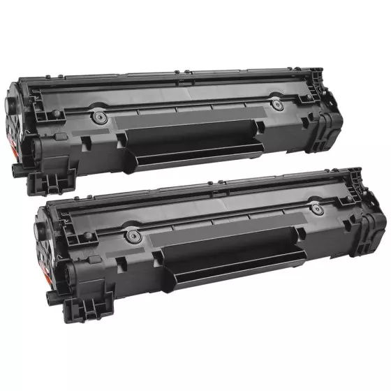 Lot de 2 Toners compatibles HP 85A / CE285A et Canon 725 noir remplace le toner HP CE285A et Canon 715 noir
