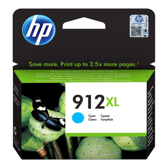 HP 912XL - Cartouche d'encre de marque HP 3YL81AE cyan - 825 pages