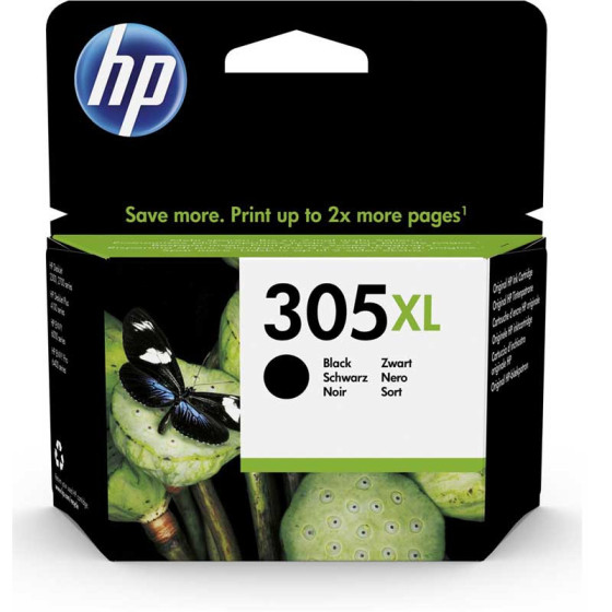 Cartouche d'encre HP 305XL noire - Cartouche d'encre de marque HP n°305XL / 3YM62AE - 240 pages GRANDE CAPACITE