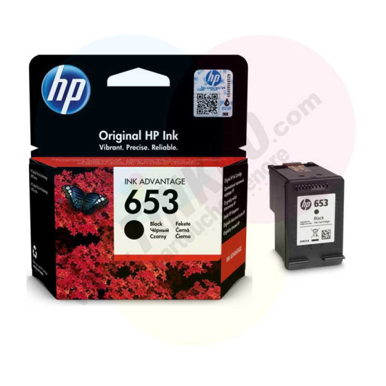 HP 653 noir - Cartouche d'encre de marque HP n°653 / 3YM75AE - 200 pages