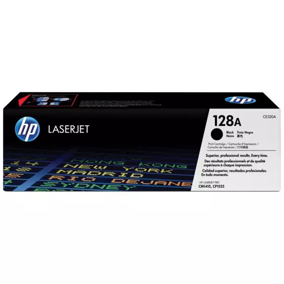 Toner HP 128A (CE320A) noir de 2000 pages - cartouche laser de marque HP