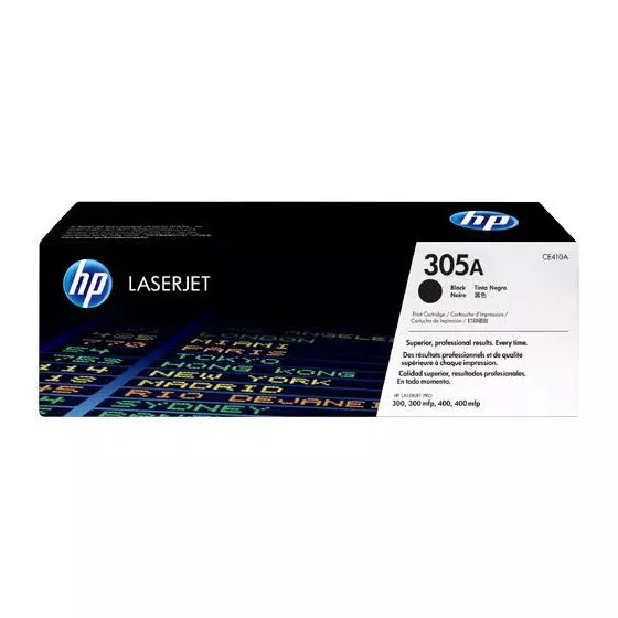 Toner HP 305A (CE410A) noir de 2200 pages - cartouche laser de marque HP