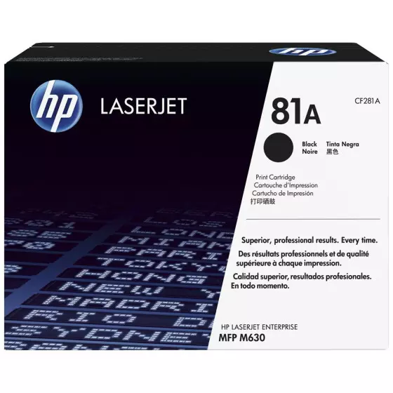 Toner HP 81A (CF281A) noir de 10500 pages - cartouche laser de marque HP