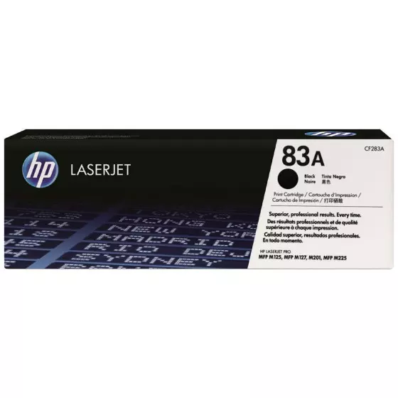 Toner HP 83A (CF283A) noir de 1500 pages - cartouche laser de marque HP