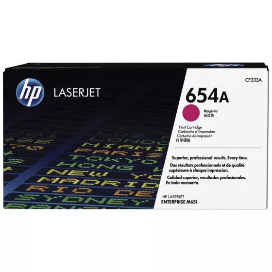 Toner HP 654A (CF333A) magenta de 15000 pages - cartouche laser de marque HP