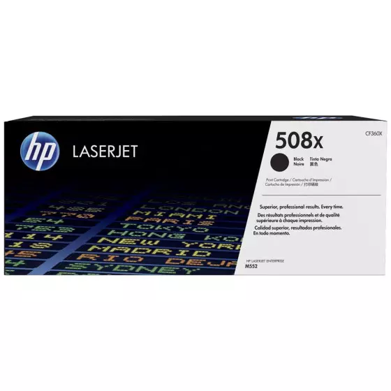 Toner HP 508X (CF360X) noir de 12500 pages - cartouche laser de marque HP
