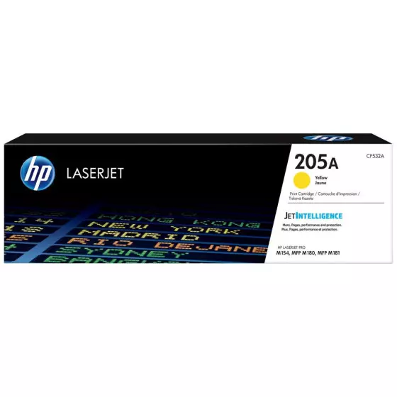 Toner HP 205A (CF532A) jaune de 900 pages - cartouche laser de marque HP