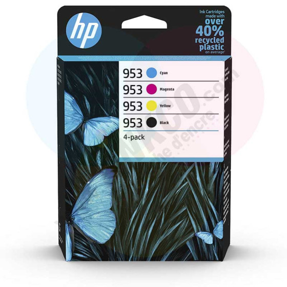 HP 953 noir et couleur - Pack de 4 cartouches de marque HP 953 noir et couleurs