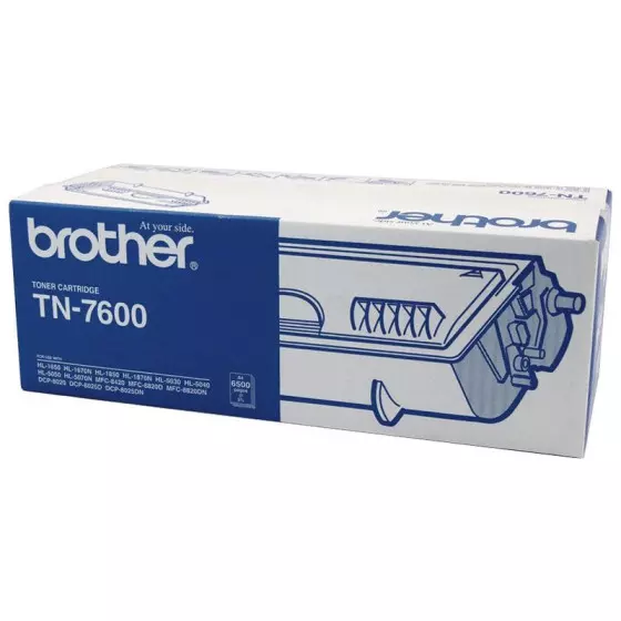 Toner BROTHER TN7600 (TN-7600) noir de 6500 pages - cartouche laser de marque BROTHER