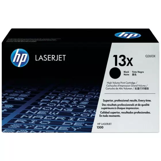 Toner HP 13X (Q2613X) noir de 4000 pages - cartouche laser de marque HP