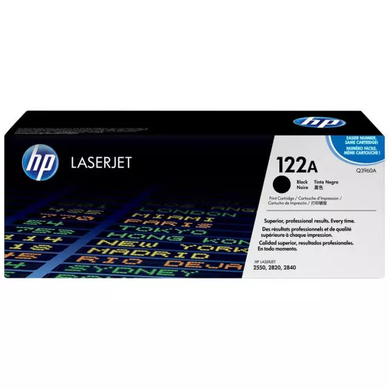 Toner HP 122A (Q3960A) noir de 5000 pages - cartouche laser de marque HP