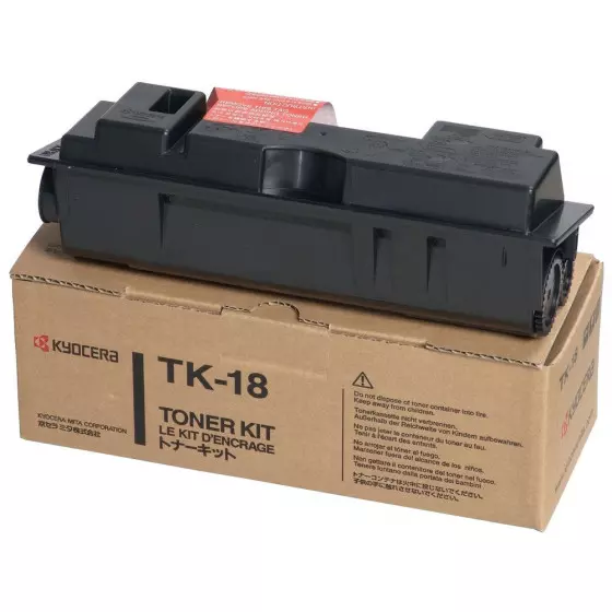 Toner KYOCERA TK-18 (1T02FM0EU0) noir de 7200 pages - cartouche laser de marque KYOCERA