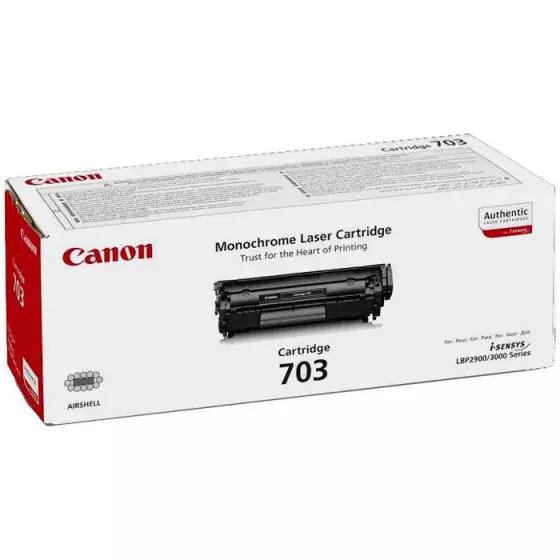 Toner CANON EP703 (COL1329) noir de 2000 pages - cartouche laser de marque CANON