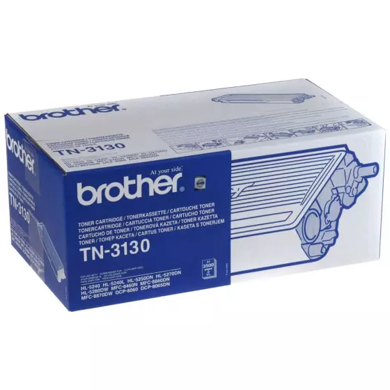 Toner BROTHER TN3130 (TN-3130) noir de 3500 pages - cartouche laser de marque BROTHER