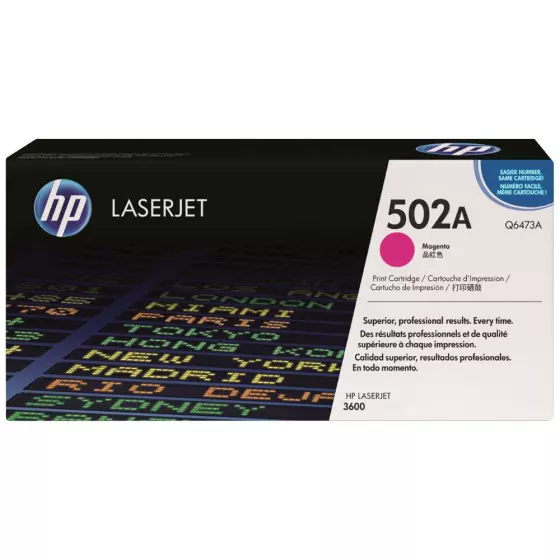 Toner HP 501A (Q6473A) magenta de 4000 pages - cartouche laser de marque HP