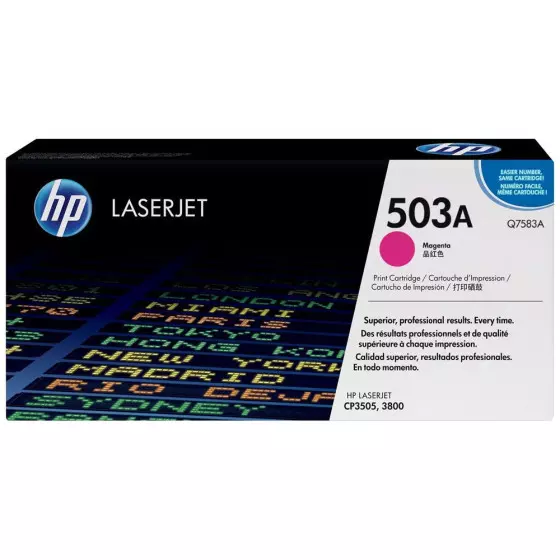 Toner HP 503A (Q7583A) magenta de 6000 pages - cartouche laser de marque HP