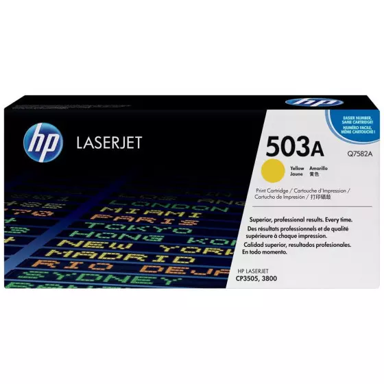 Toner HP 503A (Q7582A) jaune de 6000 pages - cartouche laser de marque HP