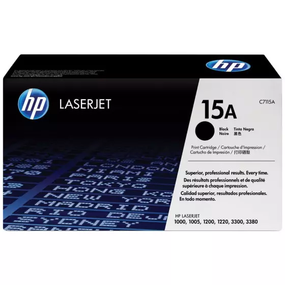 Toner HP 15A (C7115A) noir de 2500 pages - cartouche laser de marque HP