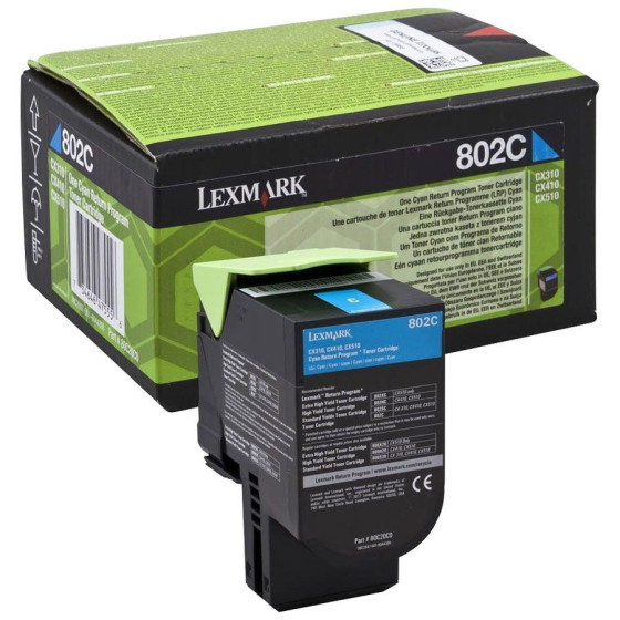 Lexmark 802C - Toner de marque Lexmark 80C20C0 LRP cyan (simple capacité)