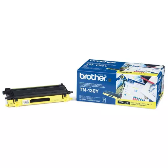 Toner BROTHER TN130Y (TN-130Y) jaune de 1500 pages - cartouche laser de marque BROTHER