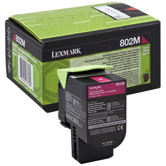 Lexmark 802M - Toner de marque Lexmark 80C20M0 LRP magenta (simple capacité)