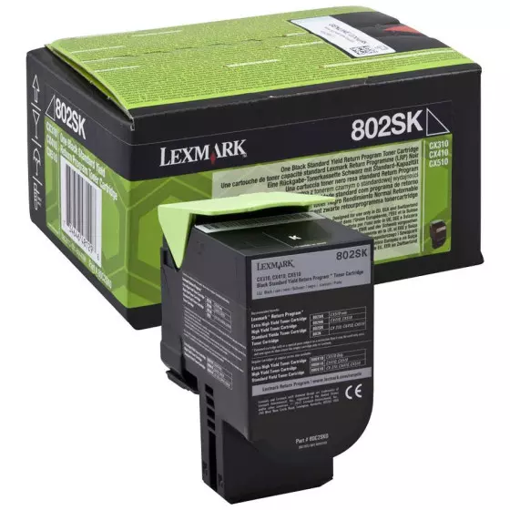 Toner LEXMARK 802SK (80C2SK0) noir de 2500 pages - cartouche laser de marque LEXMARK
