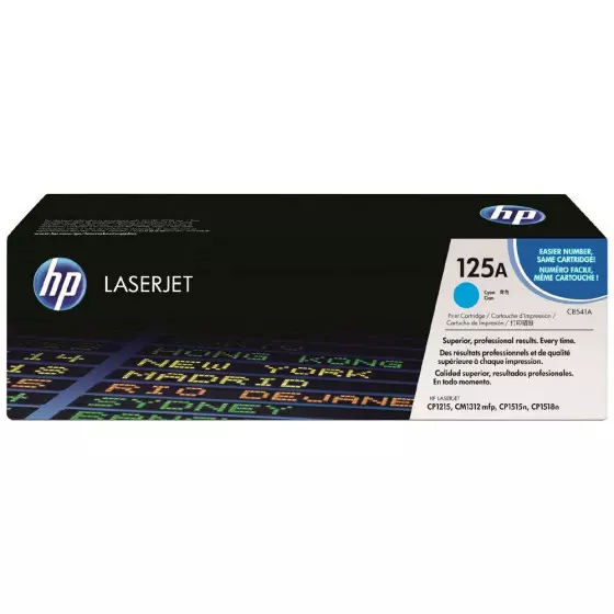 Toner HP 125A (CB541A) cyan de 1400 pages - cartouche laser de marque HP