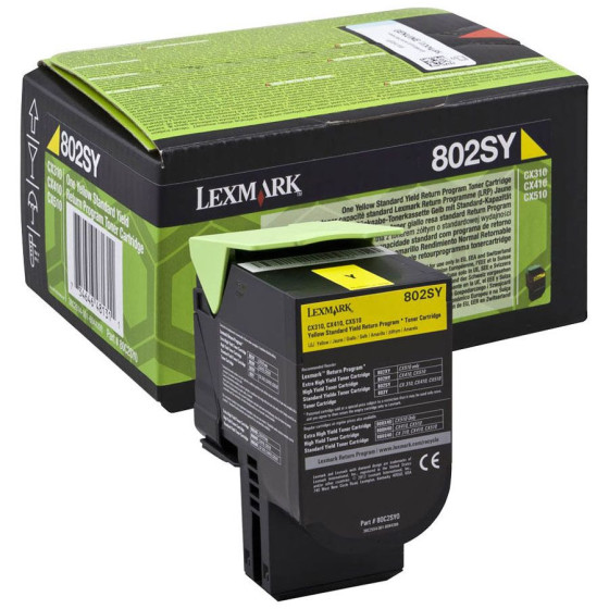 Lexmark 802SY - Toner de marque Lexmark 80C2SY0 LRP jaune (grande capacité)