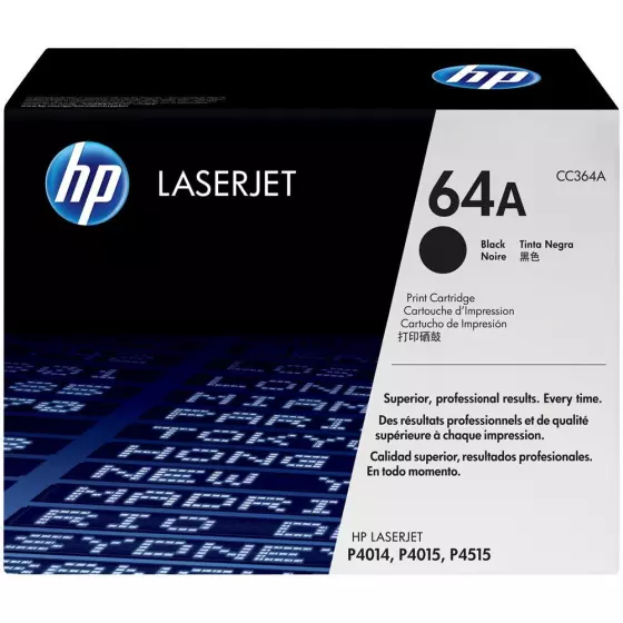 Toner HP 64A (CC364A) noir de 10000 pages - cartouche laser de marque HP