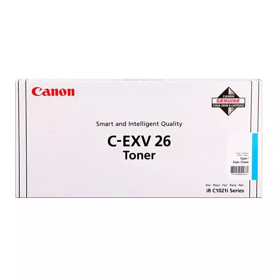 Toner CANON C-EXV 26 (1659B006) cyan de 6000 pages - cartouche laser de marque CANON