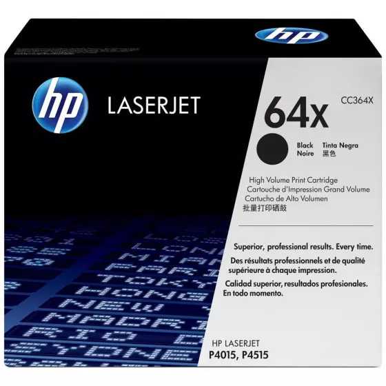 Toner HP 64X (CC364X) noir de 24000 pages - cartouche laser de marque HP