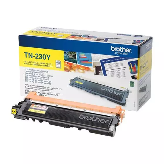 Toner BROTHER TN230Y (TN-230Y) jaune de 1400 pages - cartouche laser de marque BROTHER