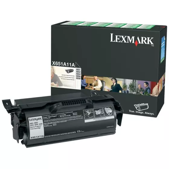 Toner LEXMARK X651A (X651A11E) noir de 7000 pages - cartouche laser de marque LEXMARK