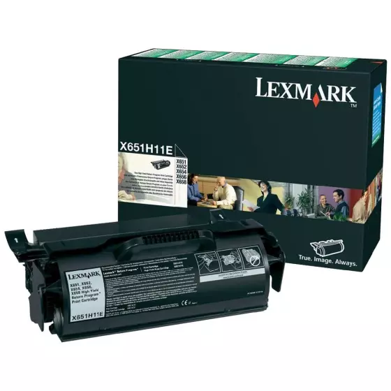 Toner LEXMARK X651H (X651H11E) noir de 25000 pages - cartouche laser de marque LEXMARK