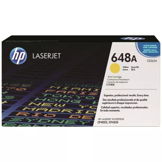 Toner HP 648A (CE262A) jaune de 11000 pages - cartouche laser de marque HP