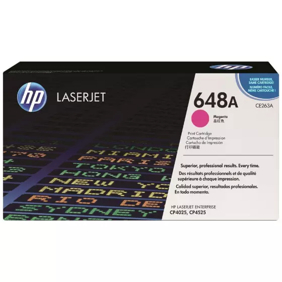 Toner HP 648A (CE263A) magenta de 11000 pages - cartouche laser de marque HP