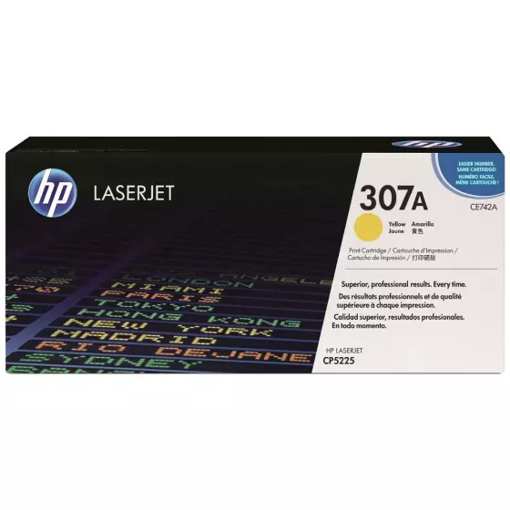 Toner HP 307A (CE742A) jaune de 7300 pages - cartouche laser de marque HP