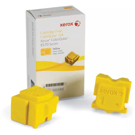 Xerox 108R00933 - LOT de 2 sticks d'encre solide de marque Xerox ColorQube 8570 jaune
