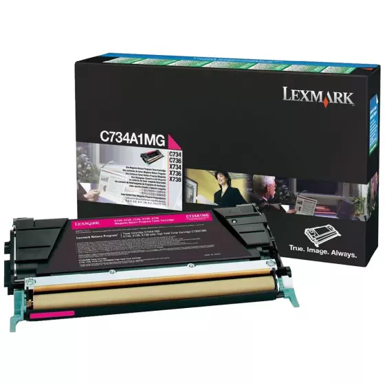 Toner LEXMARK C734AM (0C734A1MG) magenta de 6000 pages - cartouche laser de marque LEXMARK
