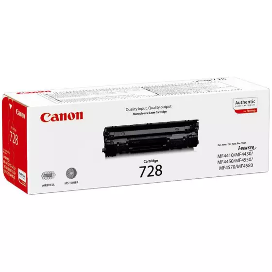 Toner CANON 728 (3500B002) noir de 2100 pages - cartouche laser de marque CANON