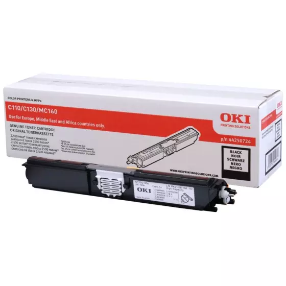 Toner OKI MC160 (44250724) noir de 2500 pages - cartouche laser de marque OKI