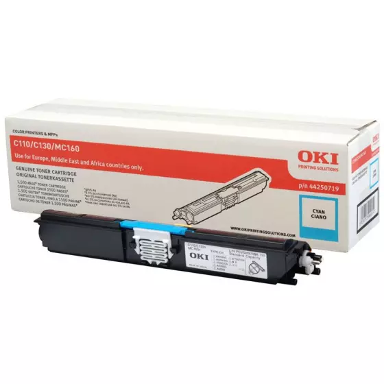 Toner OKI MC160 (44250719) cyan de 1500 pages - cartouche laser de marque OKI