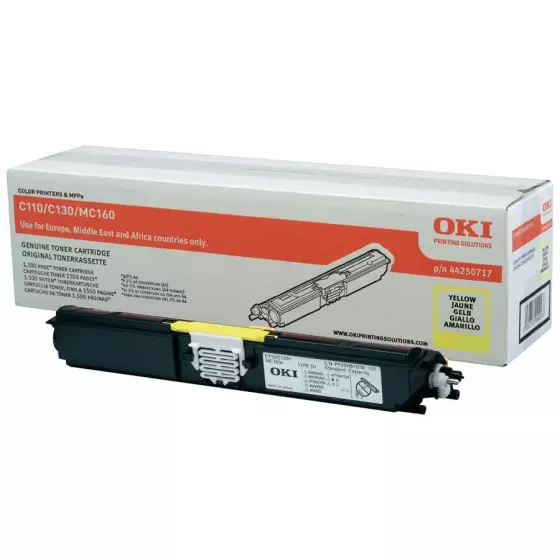 Toner OKI MC160 (44250717) jaune de 1500 pages - cartouche laser de marque OKI