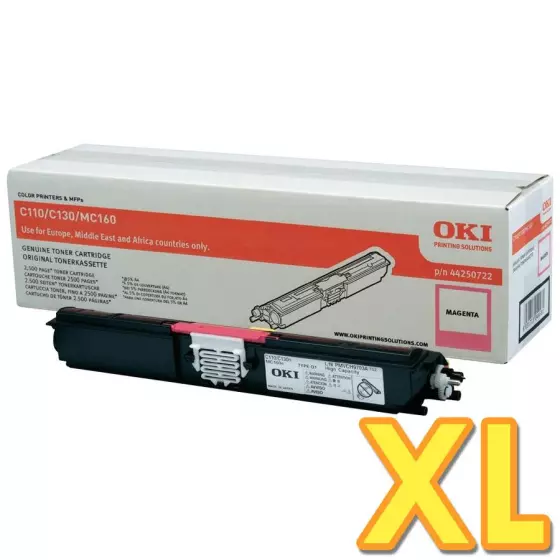 Toner OKI MC160 (44250722) magenta de 2500 pages - cartouche laser de marque OKI