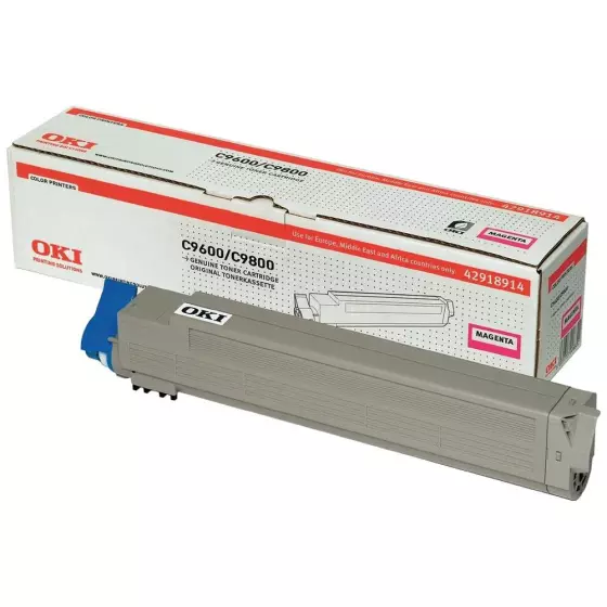 Toner OKI C9600 / C9800 (42918914) magenta de 15000 pages - cartouche laser de marque OKI