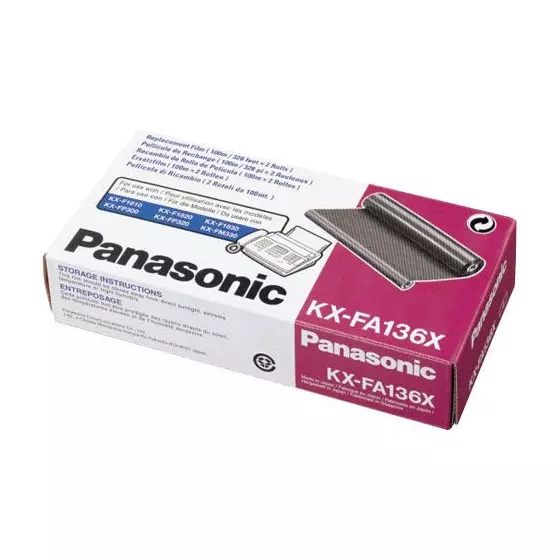 Panasonic KX-FA136X - LOT de 2 rubans de transfert de marque Panasonic KX-FA135X