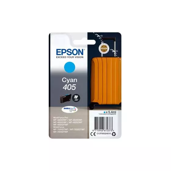Cartouche EPSON 405 Valise (C13T05G24010) cyan - cartouche d'encre de marque EPSON