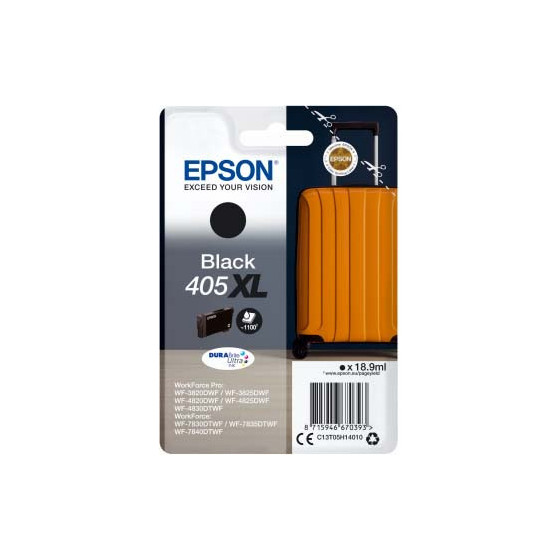 Epson 405XL noire. Cartouche d'encre de marque Epson Valise 18,9ml