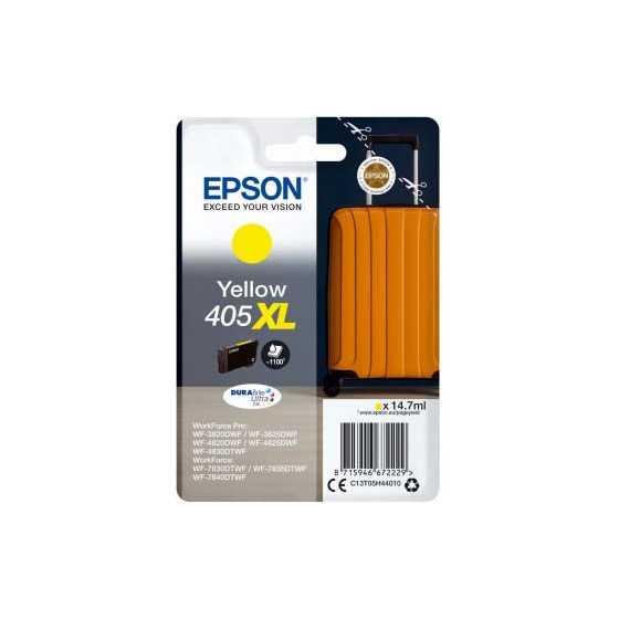Epson 405XL jaune. Cartouche d'encre de marque Epson Valise 14,7ml